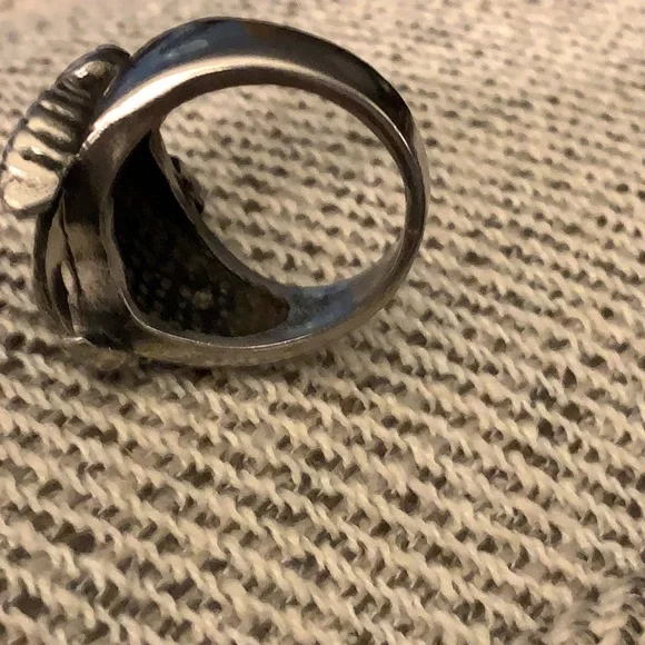 “Live to Ride-Ride to Live”. Men’s Eagle Biker Ring: Size 10 - Picture 2 of 6